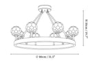 Crystal Round Golden Chandelier
