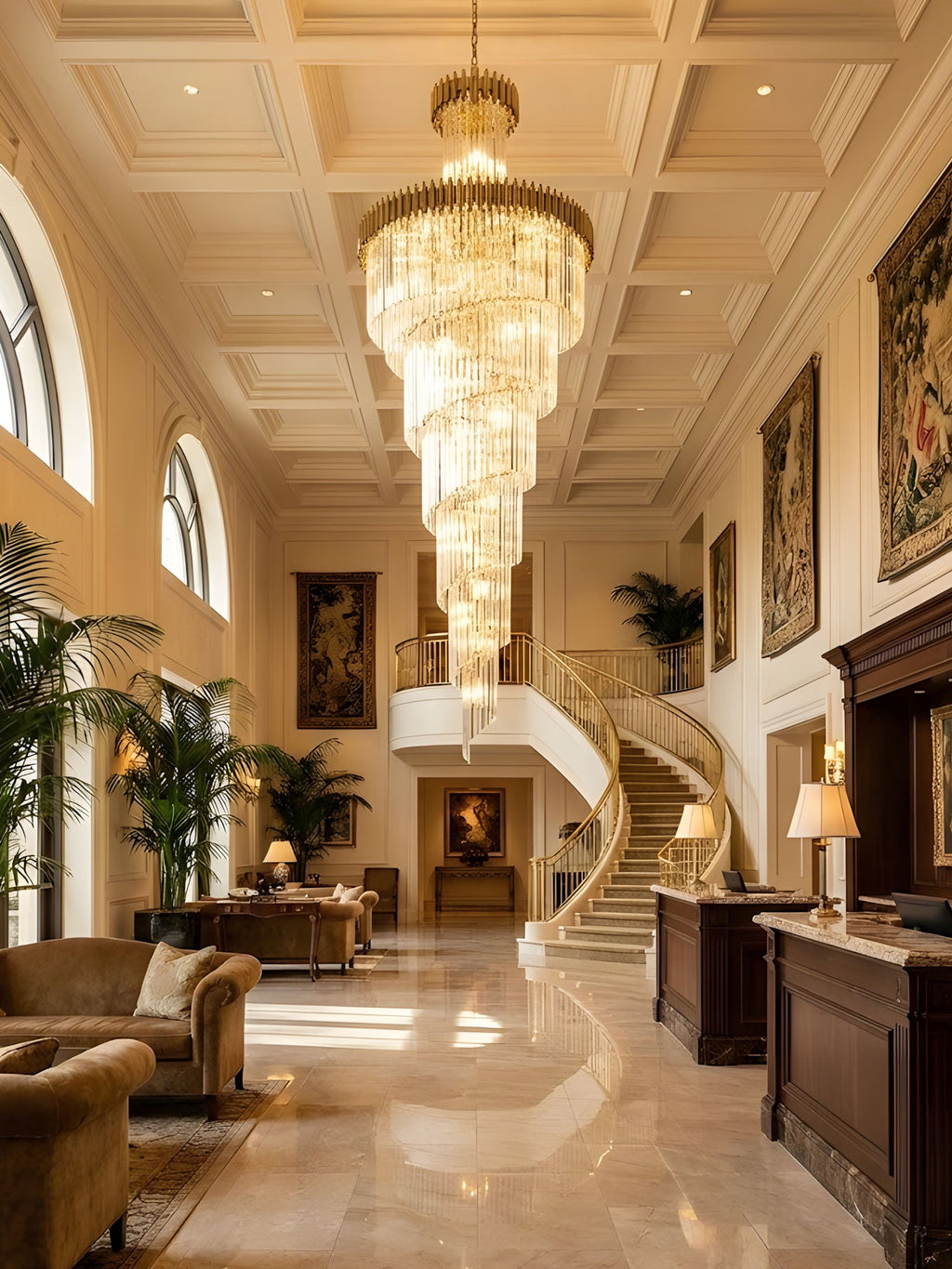 Crystal Spiral Chandelier