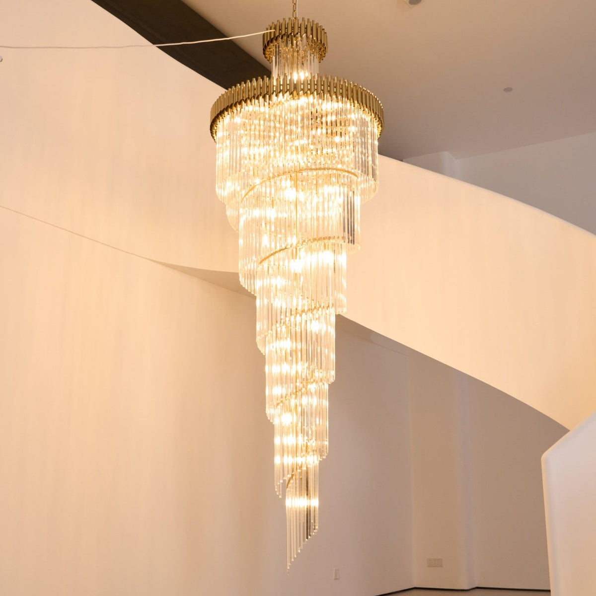 Crystal Spiral Chandelier