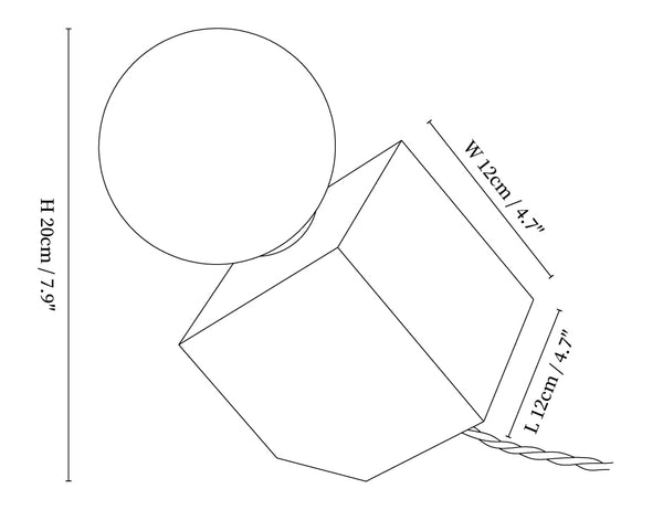 Cube Stone Table Lamp