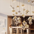 Cubic Luster Cascade Chandelier