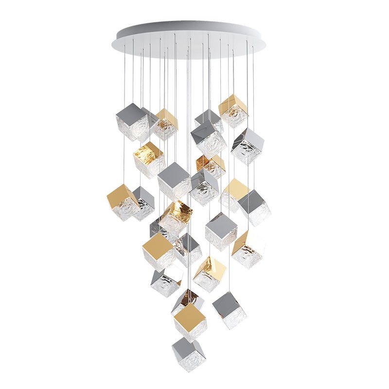 Cubic Luster Cascade Chandelier