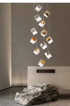 Cubic Luster Cascade Chandelier