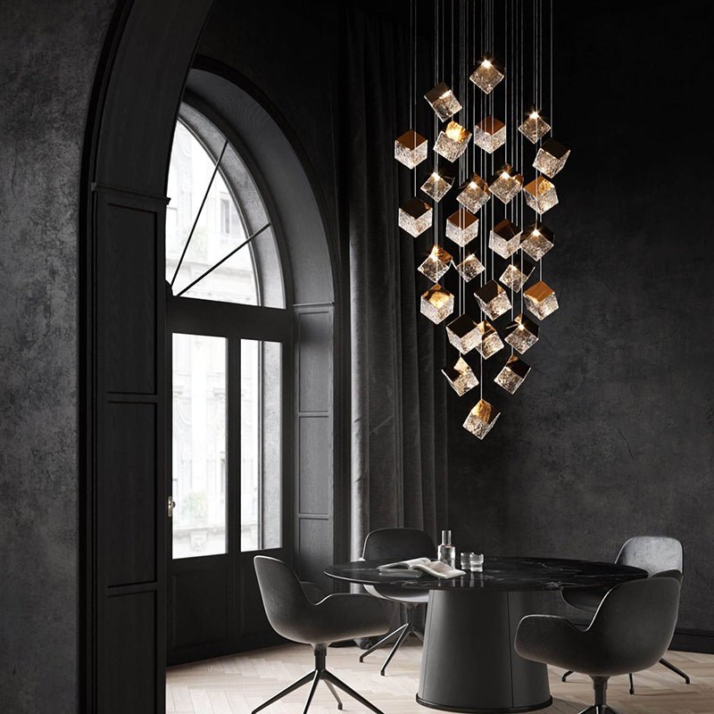 Cubic Luster Cascade Chandelier