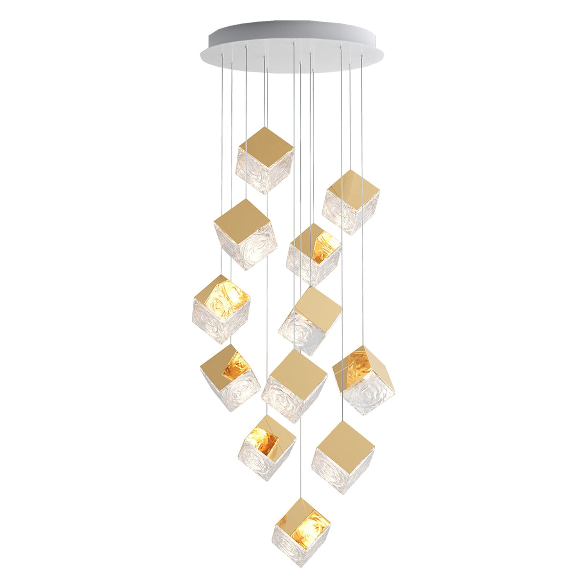 Cubic Luster Cascade Chandelier