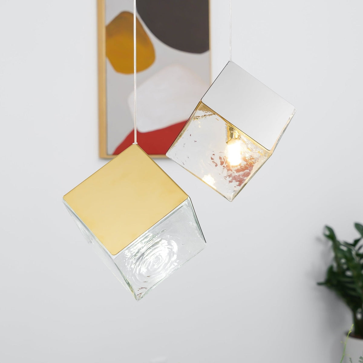 Cubic Luster Cascade Chandelier