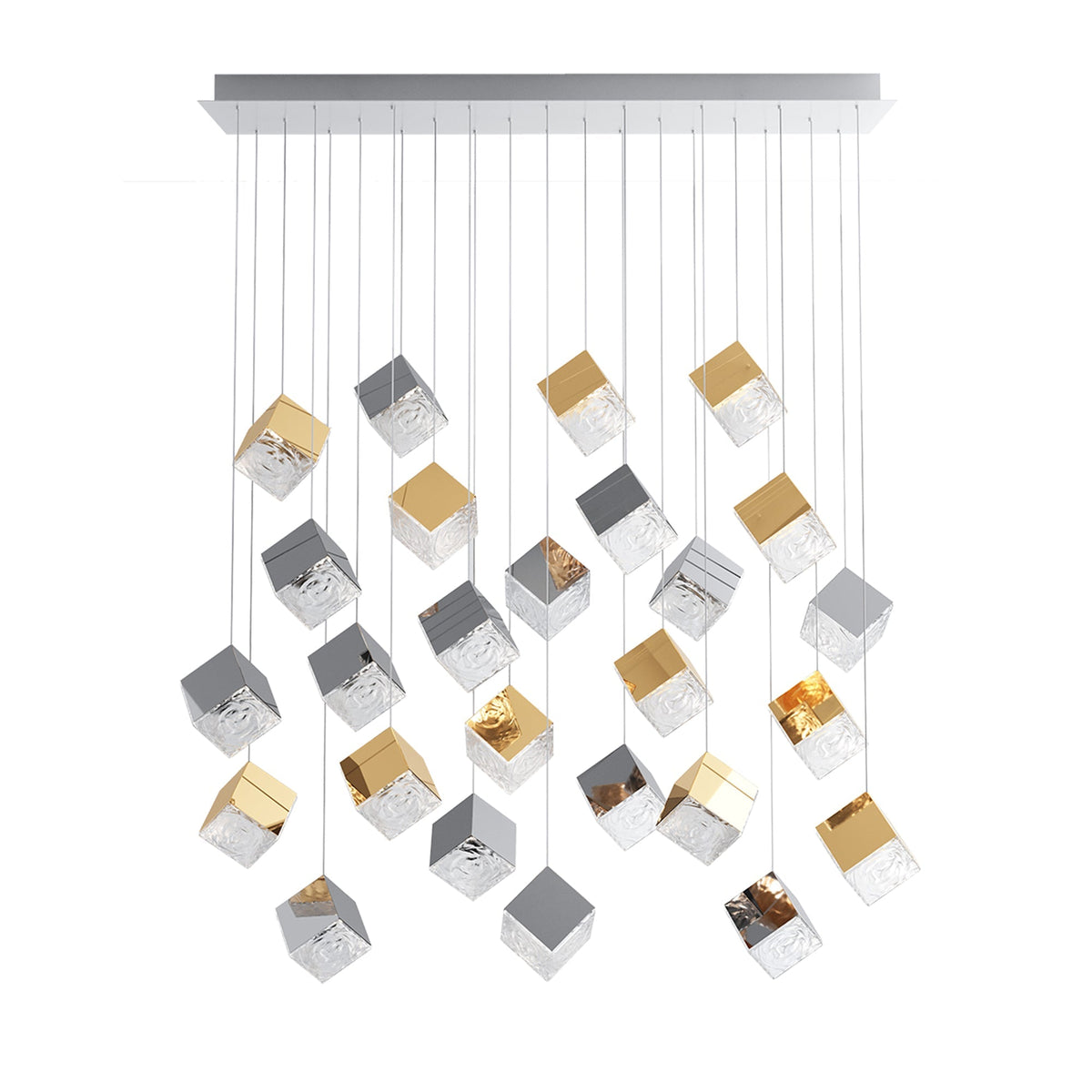 Cubic Luster Cascade Chandelier