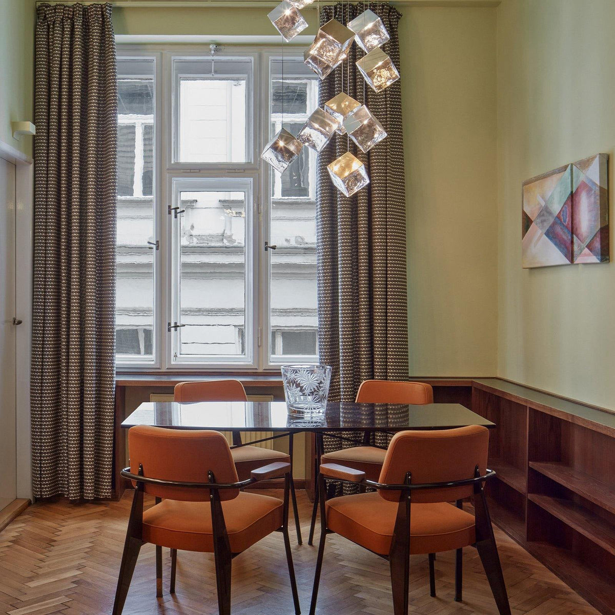 Cubic Luster Cascade Chandelier
