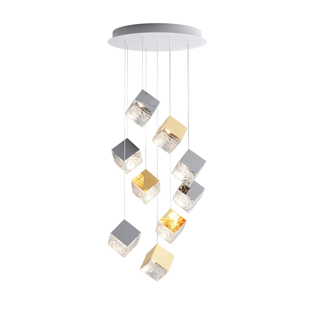Cubic Luster Cascade Chandelier
