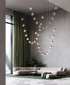 Cubic Luster Cascade Chandelier