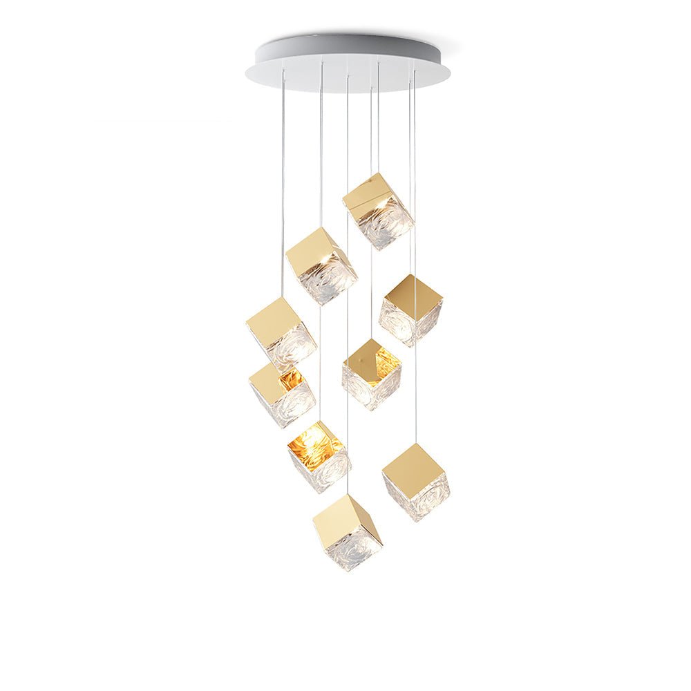 Cubic Luster Cascade Chandelier