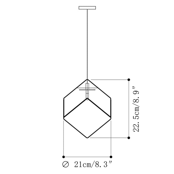 Cubic Luster Cascade Chandelier