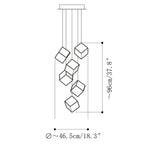 Cubic Luster Cascade Chandelier
