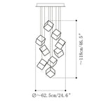 Cubic Luster Cascade Chandelier