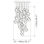 Cubic Luster Cascade Chandelier
