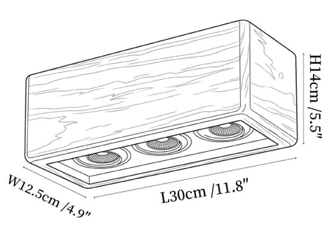 Cubro Wood Ceiling Spot