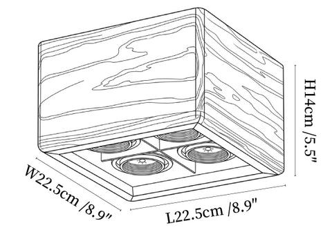 Cubro Wood Ceiling Spot