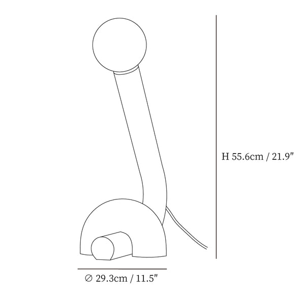 Curled Table Lamp