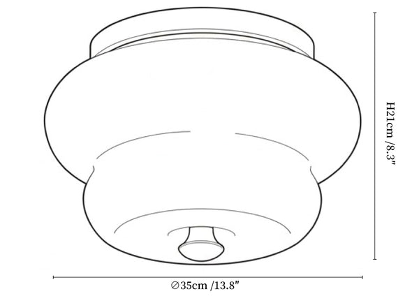 Curvaceous Ceiling Lamp