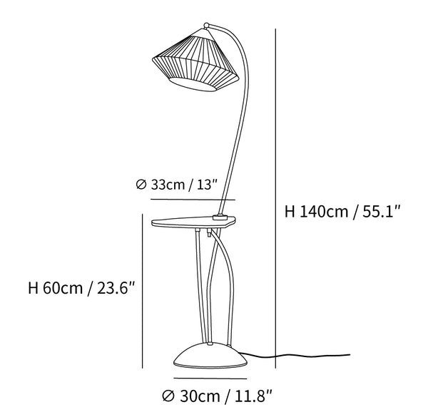 Curve With Table Floor Lamp