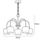 Curved Arm Bell Chandelier