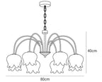 Curved Arm Bell Chandelier