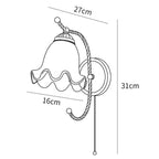 Curved Gooseneck Brass Glass Sconce