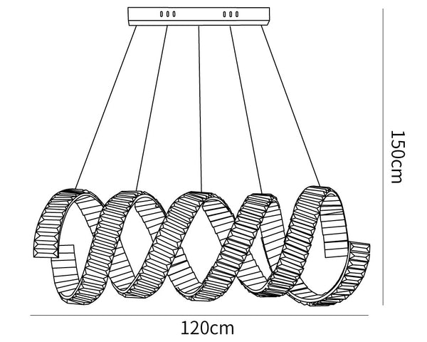 Curved LED Chandelier