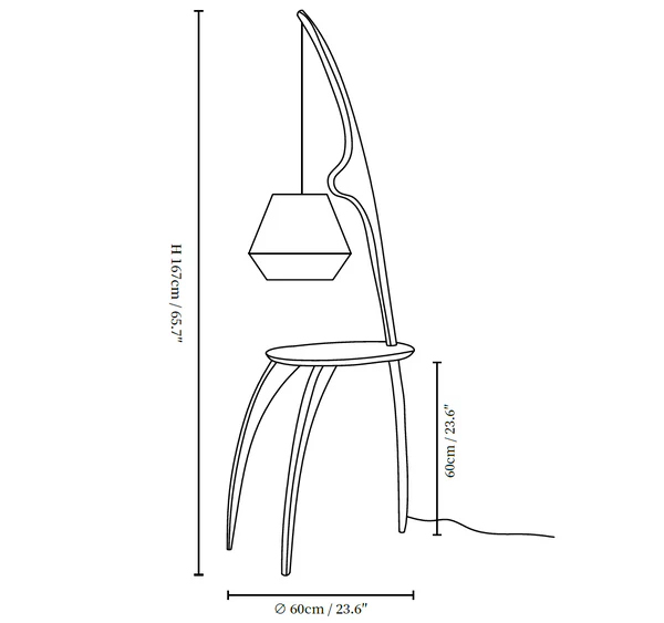 Curved Mantis Arm Floor Lamp