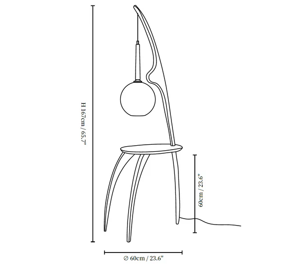 Curved Mantis Arm Floor Lamp