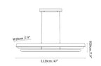 Curved Wood Linear Pendant Light