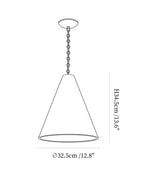 Cuspide Plaster Cone Pendant Light