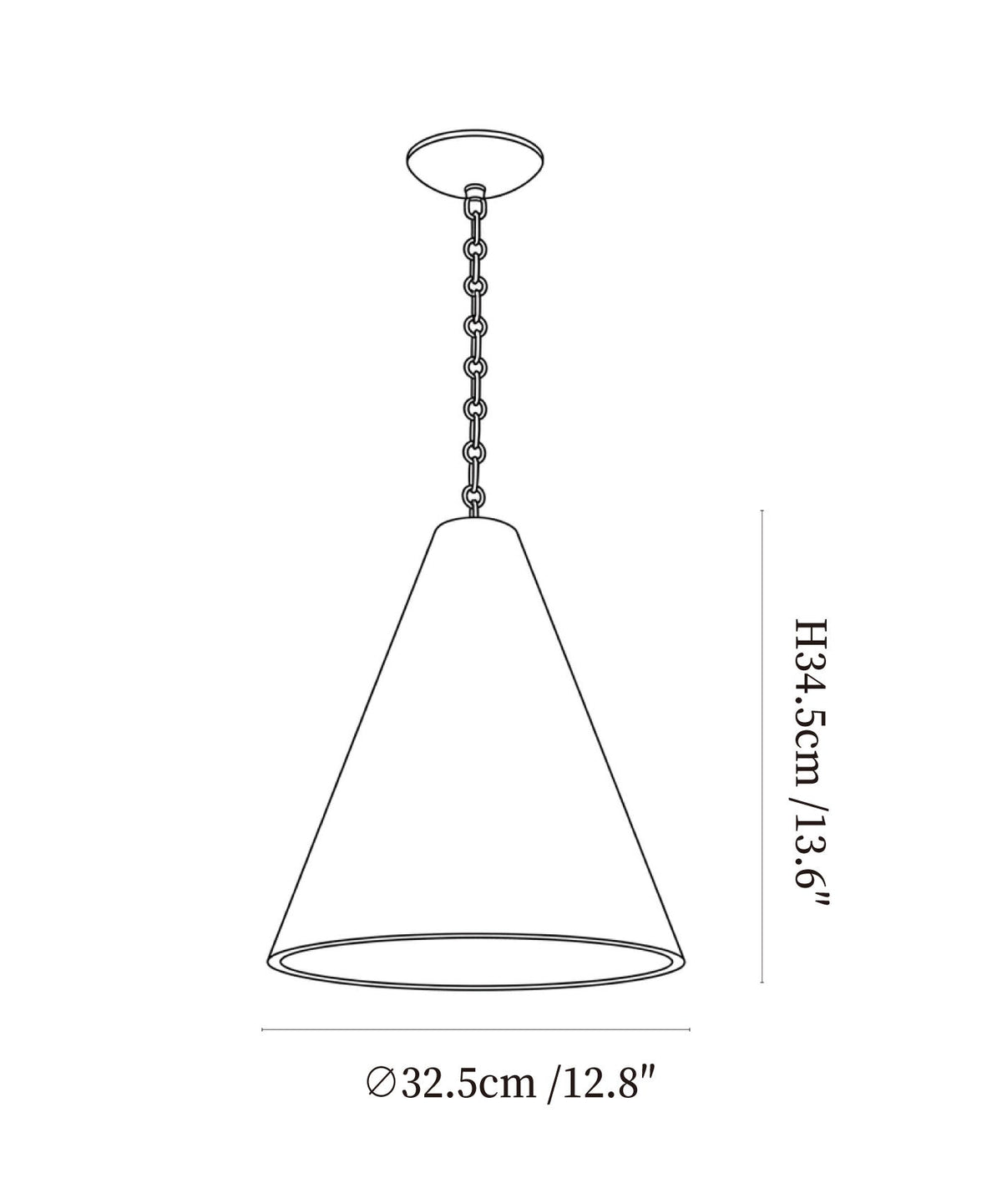 Cuspide Plaster Cone Pendant Light
