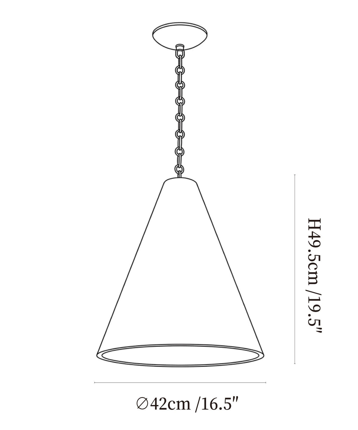 Cuspide Plaster Cone Pendant Light