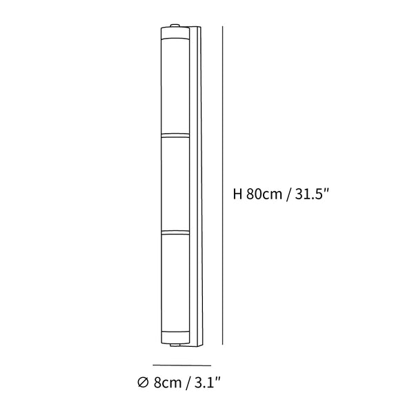 Cylindra Alabaster Brass Wall Light