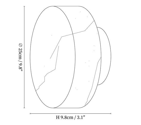 Cylindrical Alabaster Wall Light
