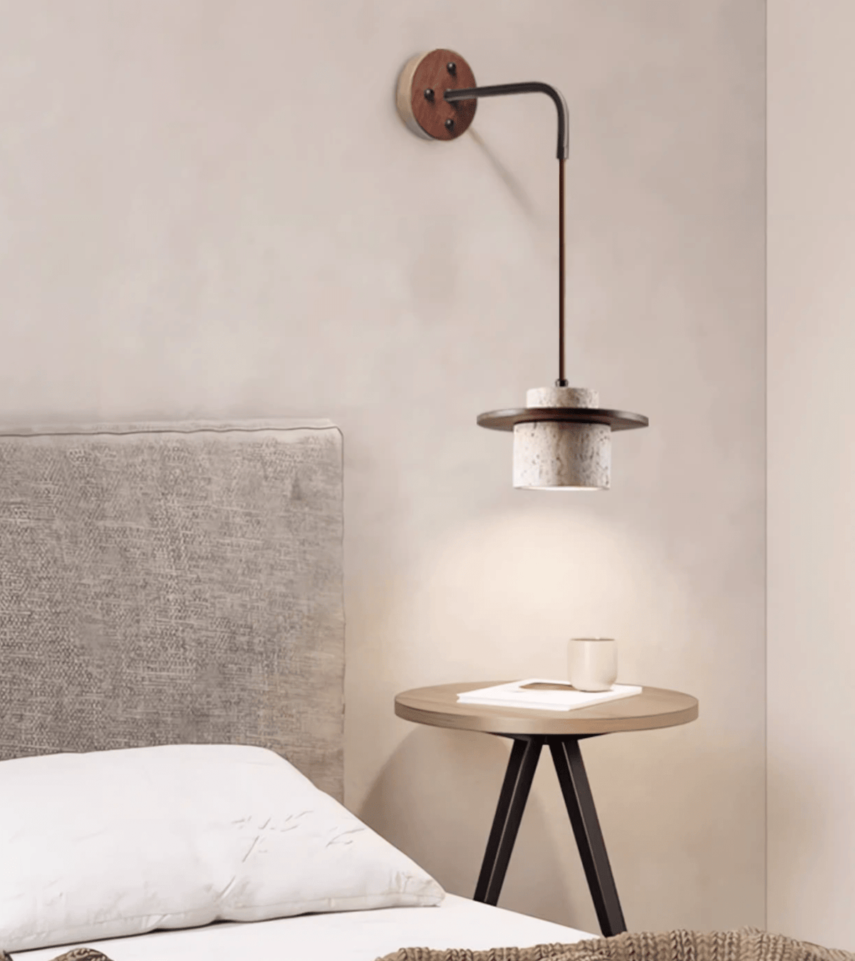 Cylindrical Stone Sconce