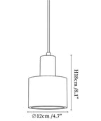 Cylindrical Travertine Pendant Lamp