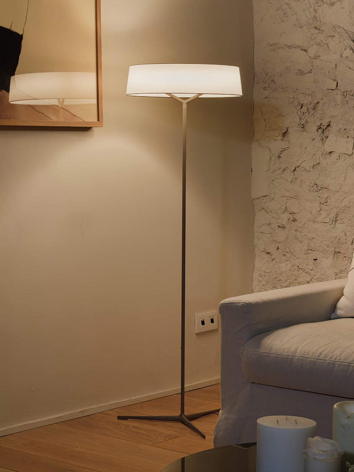 Paper Glow Circular Floor Lamp