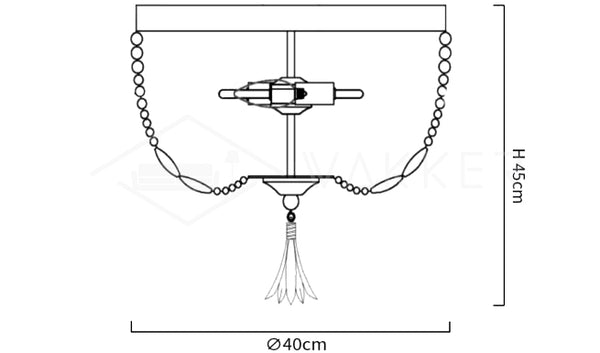 Dauphine Crystal Ceiling Light