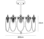 Decorative Pattern Glass Round Chandelier