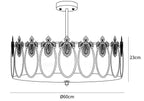 Decorative Pattern Glass Round Chandelier