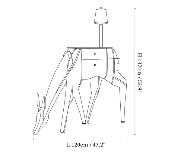 Deer Art Floor Lamp