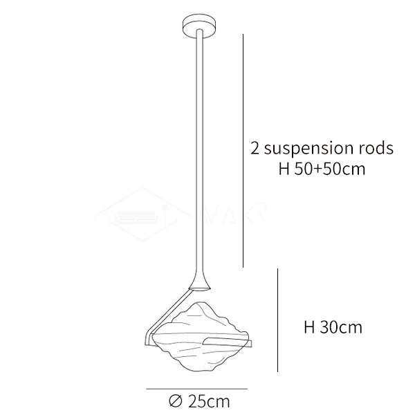 Diamond Crystal Pendant Lamp