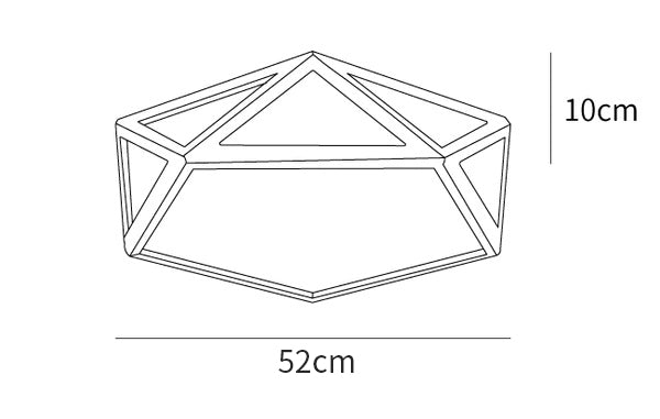 Diamond Wooden Ceiling Lamp