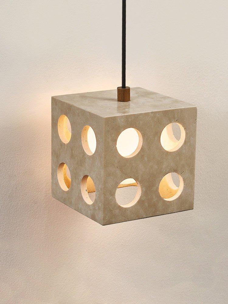 Dice Travertine Pendant Light