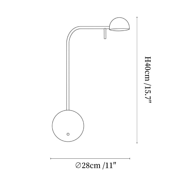 Disc Base Dome Wall Sconce