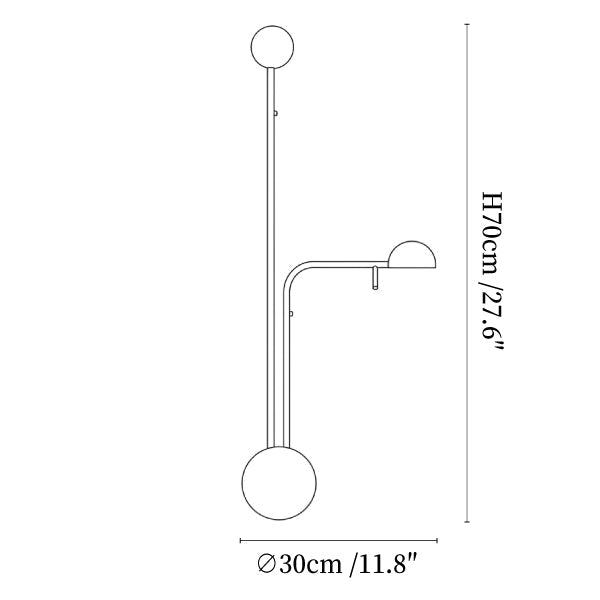 Disc Base Dome Wall Sconce