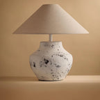 Distressed White Ceramic Table Lamp