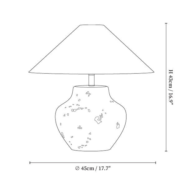 Distressed White Ceramic Table Lamp